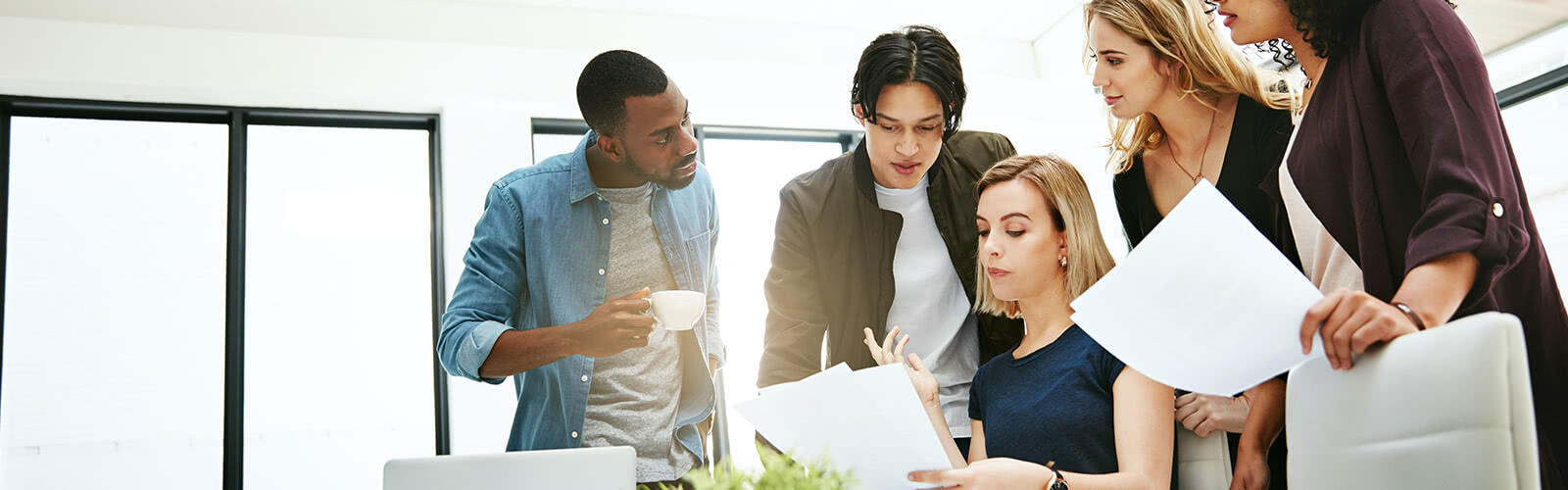 Besprechung am Schreibtisch