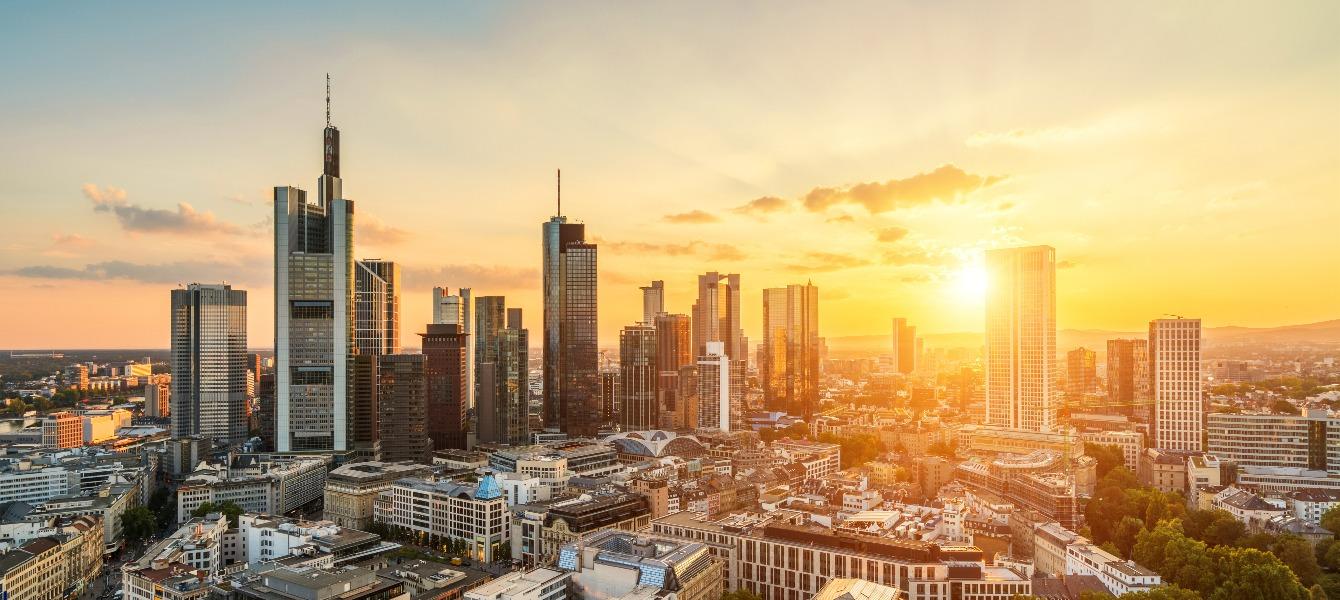 Frankfurt Skyline Sonnenuntergang