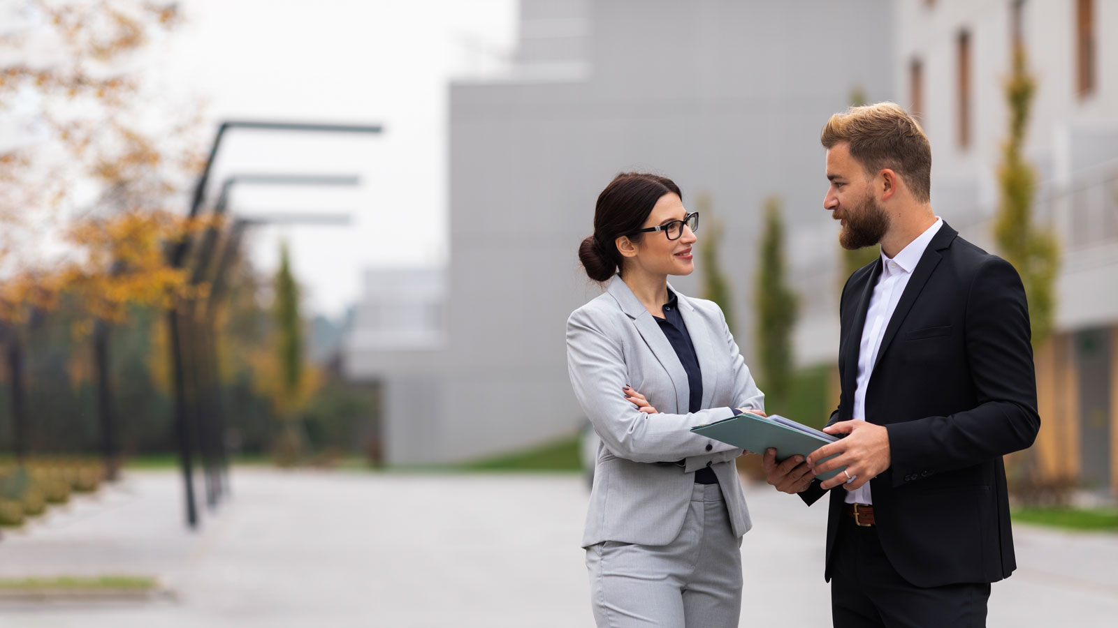 Besprechung im Freien