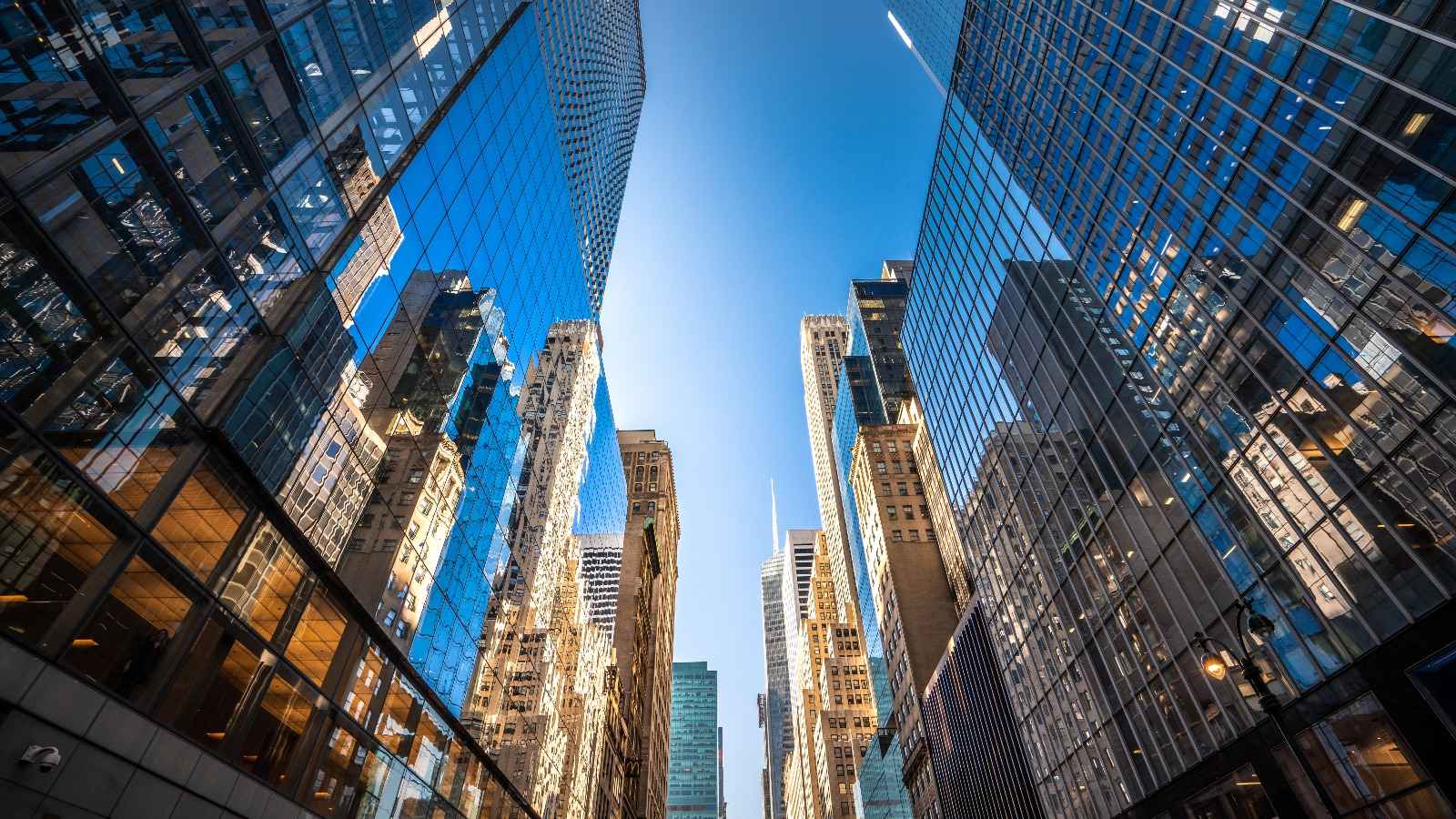 Futuristische Wolkenkratzer in NY