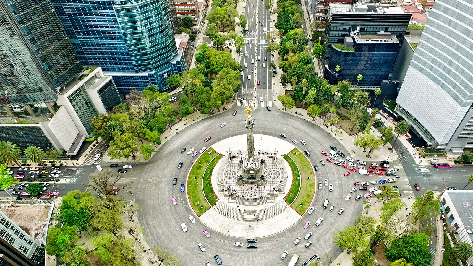 Großstadt aus Vogelperspektive