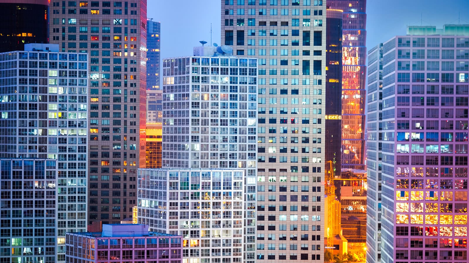 Skyscrapers colorful