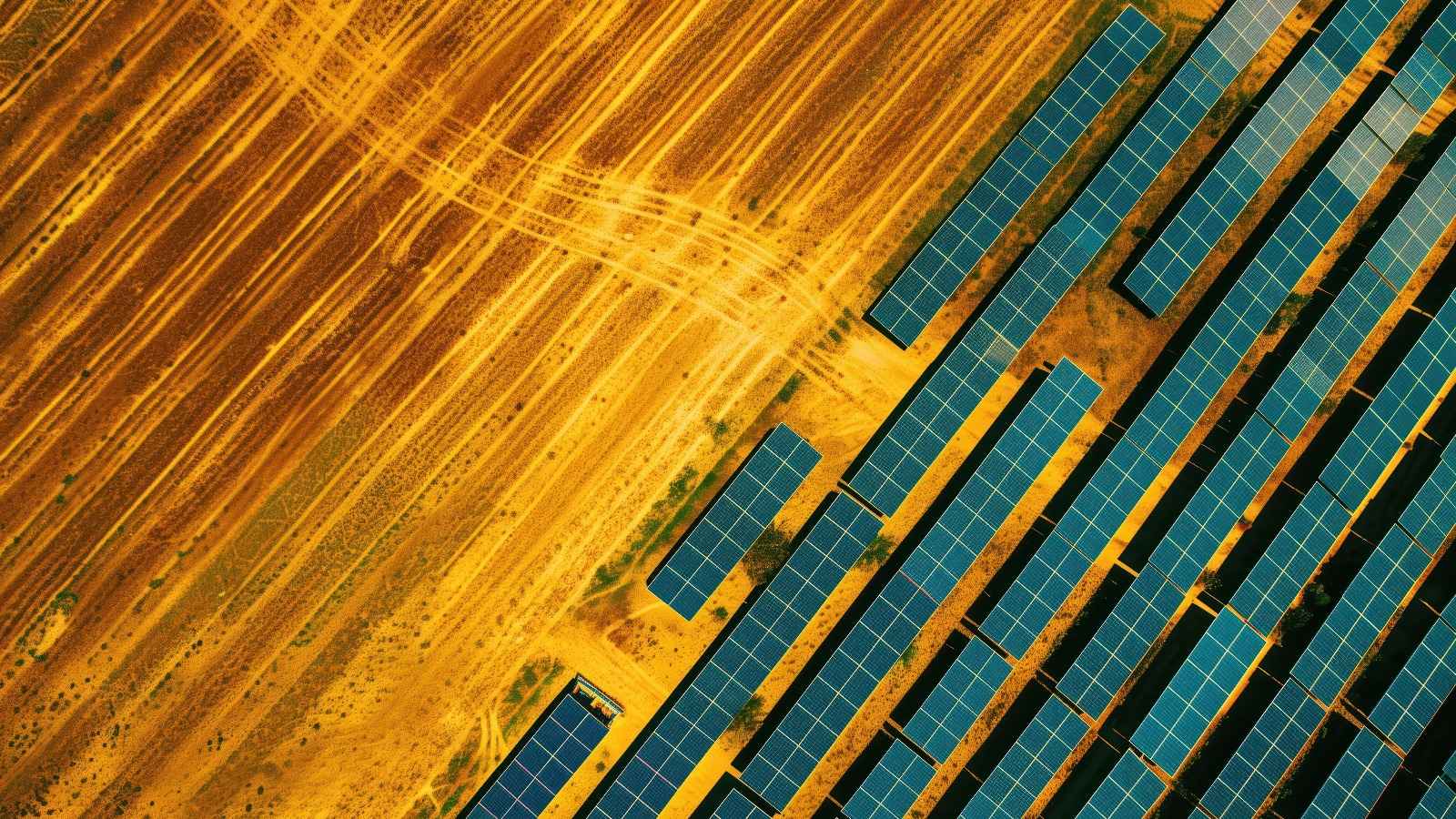 Solarfelder aus Vogelperspektive