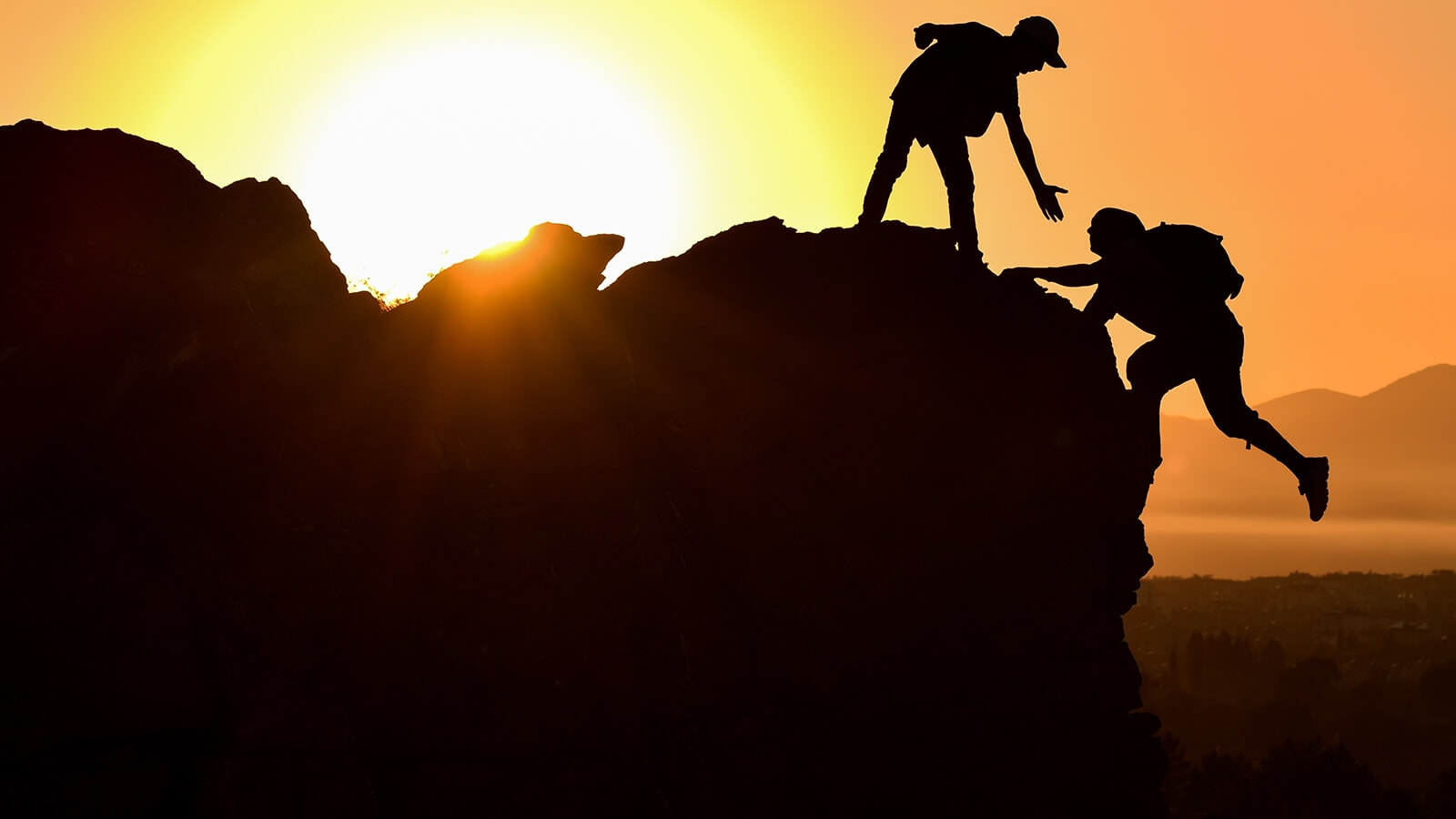 Bergsteiger Silhouette