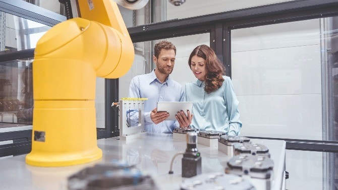 woman working digital interface