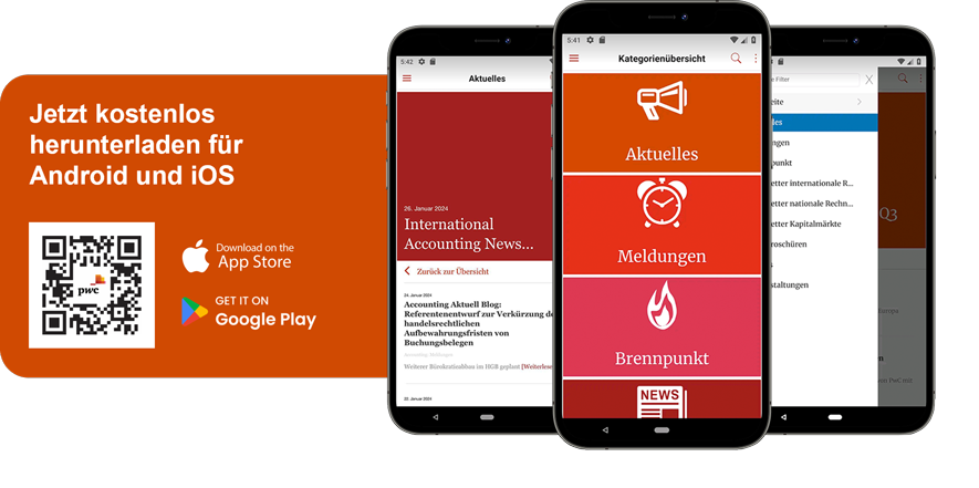 Vorschau und Link zur PwC Accounting App