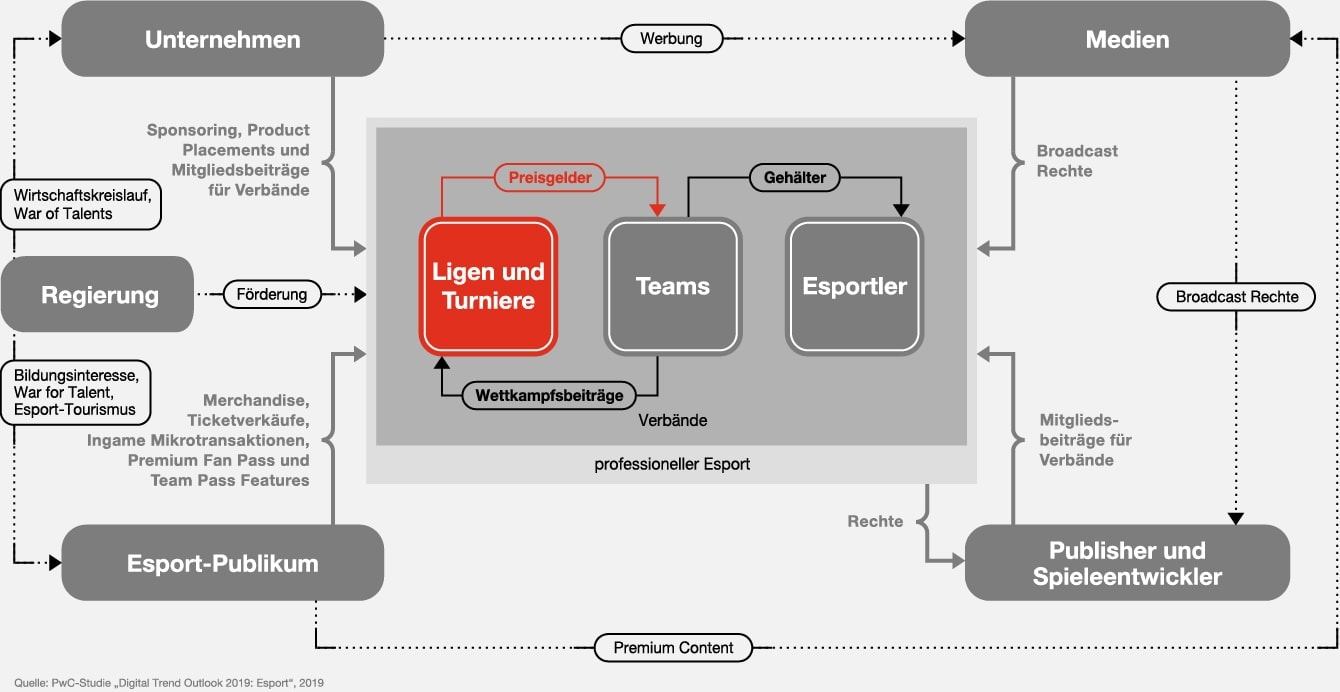 Esport-Ökosystem: Ligen und Turniere