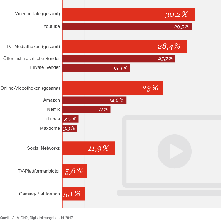 Genutzte Videoangebote in 2017