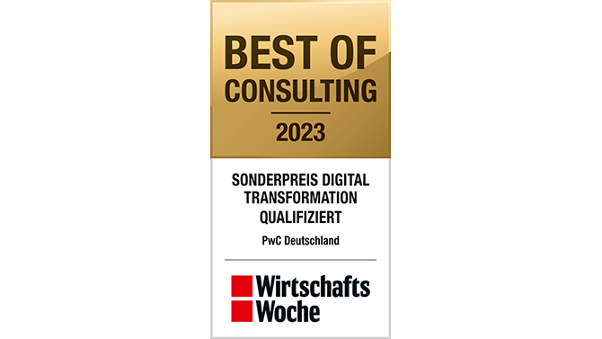 Wirtschaftswoche Best of Consulting 2023, Sonderpreis Digital Transformation